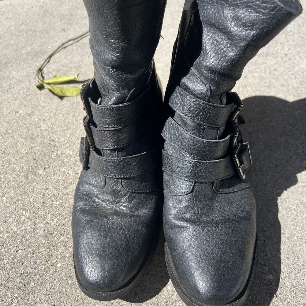 Black combat boots with 3 buckles EU 38 US 7